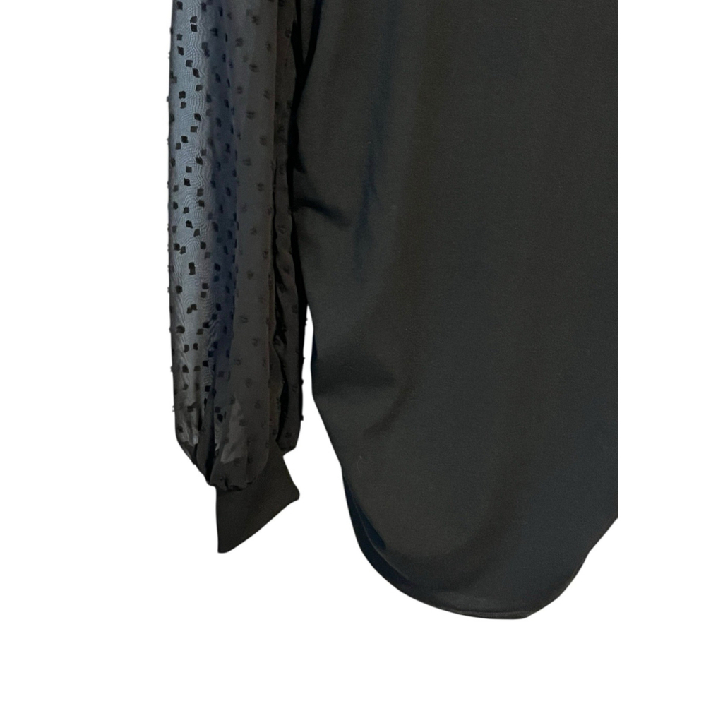 BHome Maternity Top Womens Black Stretch Ruched Sides M NWT - Picture 5 of 12